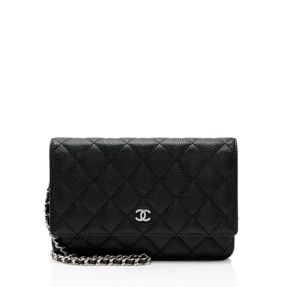 Chanel Caviar Leather Classic Wallet on Chain
